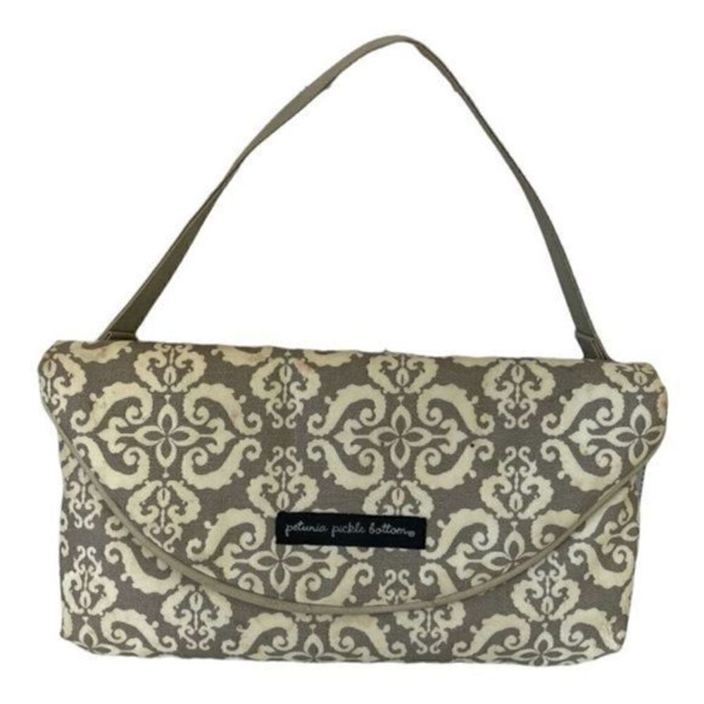 Petunia Pickle Bottom Yellow and Grey Diaper Clutch